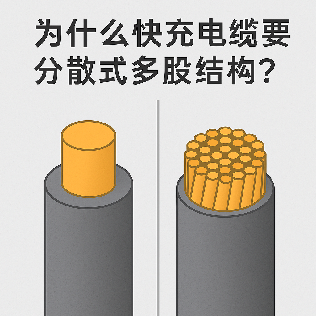 为什么快充电缆要接纳疏散式多股结构？？？焦点缘故原由着实有 5 个